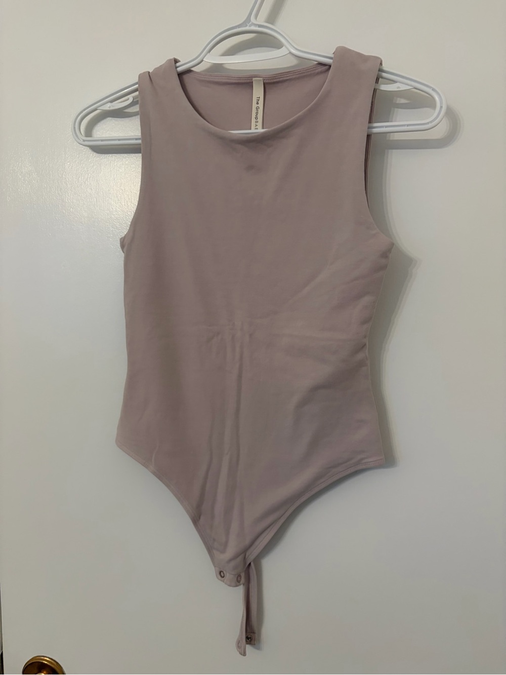 Babaton Sleeveless One-Piece Bodysuit in Dusty Mauve